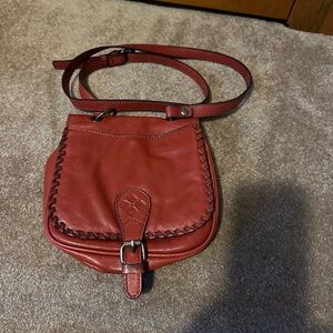 Patricia Nash Red Leather Crossbody Bag